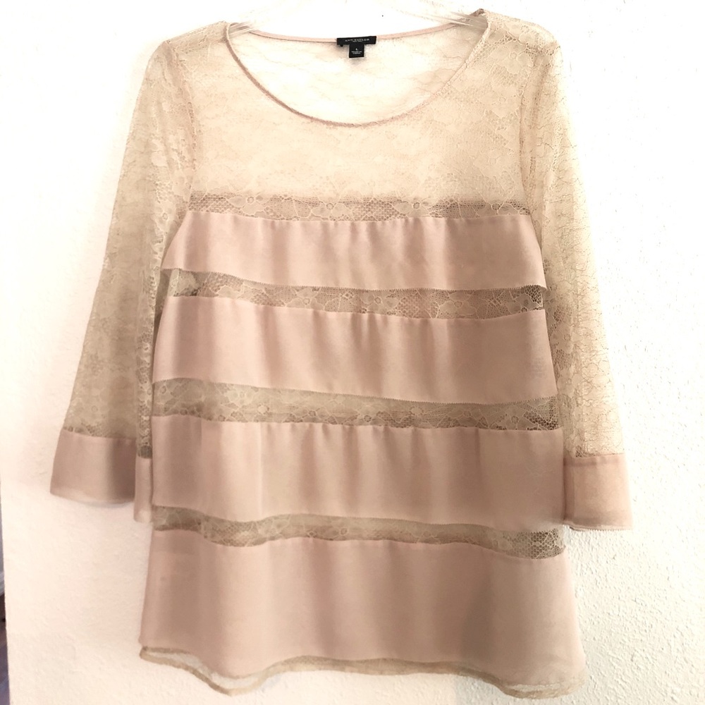 Ann Taylor layered Lace tunic